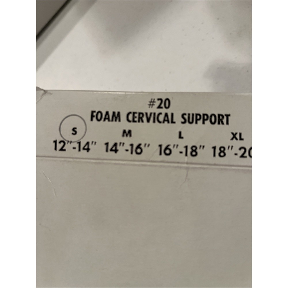Foam Cervical Support Size Small 12-14 Inch NEW - Picture 3 of 4